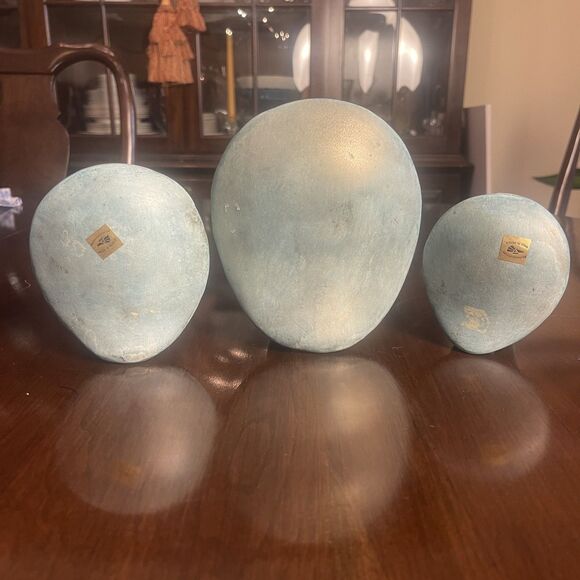 VTG Mexican Handmade Pottery Set Owl Figurines Folk Art Decor Boho Southwestern - Picture 2 of 14